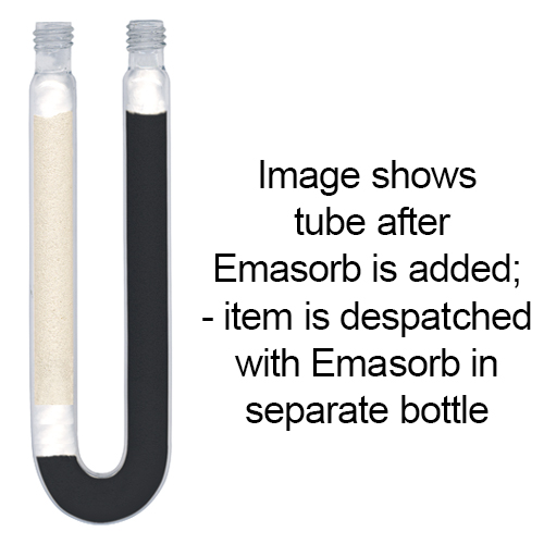 Prepacked 1/2 filled sicapent C3038 U-tube trap with separate bottle of Emasorb filling

Phosphorous Pentoxide, UN1807  Sodium Hydroxide, solid, UN1823